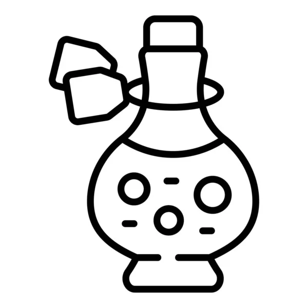Ікона Пляшки Мастила Контурі Вектора Оливкова Їжа Екстра Овочі — стоковий вектор