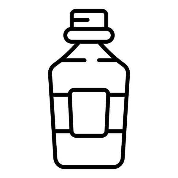 Italian Oil Bottle Icon Outline Vector Olive Plant Virgin Extra — Stock Vector