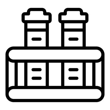 Test tübü ikon ana hatları vektörü. PCR sağlık. Seyahat çubuğu