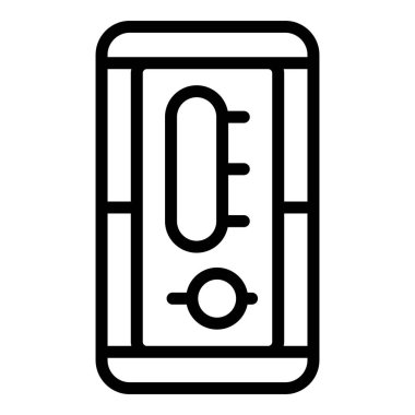 Test sonucu simge ana hatları vektörü. PCR testi. Temizleme laboratuarı