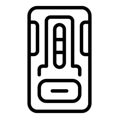 Laboratuvar test simgesi ana hatları vektörü. PCR sağlık. Burun sonucu