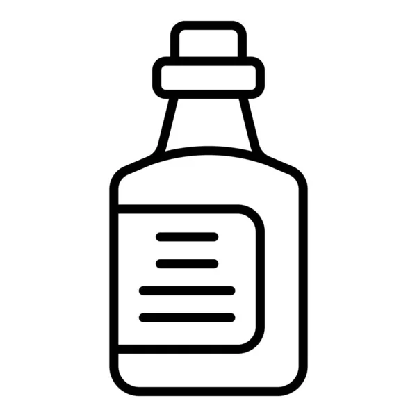 Olivolja Flaska Ikon Kontur Vektor Livsmedelsanläggning Extra Jungfru — Stock vektor