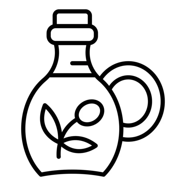 Ελαιόλαδο Κανάτα Εικονίδιο Περίγραμμα Διάνυσμα Μπουκάλι Παρθένος — Διανυσματικό Αρχείο