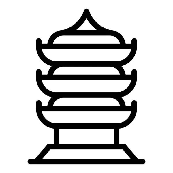 stock vector Japan pagoda icon outline vector. Chinese building. Temple palace