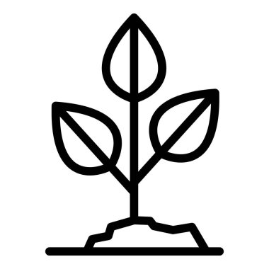 Eko bitki ikonu ana hat vektörü. Ekoloji enerjisi. Temiz geri dönüşüm