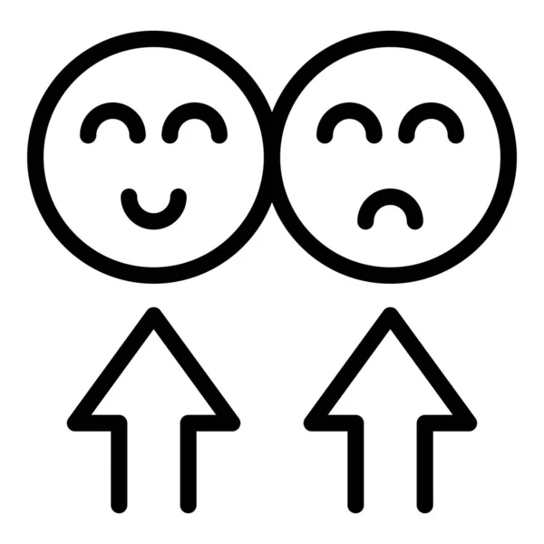 Emoji Quiz Symbol Umrissvektor Poster Show Wettbewerbsspiel — Stockvektor