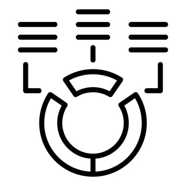 Ofis pastası çizelgesi taslak vektörü. İş amacı. Uzman başarısı
