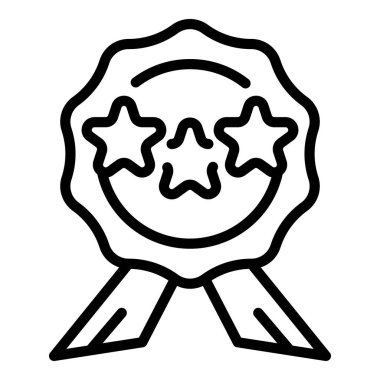 Uzman amblem simgesi ana hatları vektörü. İş siberi. Çizelge saldırısı