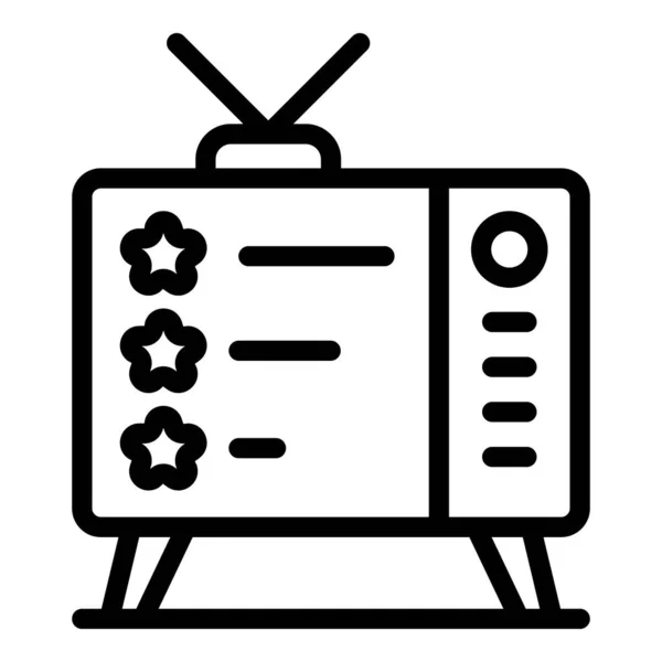 Διάνυσμα Περιγράμματος Εικονιδίου Τηλεόρασης Παράσταση Αφίσας Απάντηση Στον Ανταγωνισμό — Διανυσματικό Αρχείο