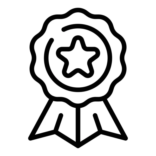 Emblema Estrella Icono Contorno Vector Equipo Decisión Junta Servicio — Archivo Imágenes Vectoriales