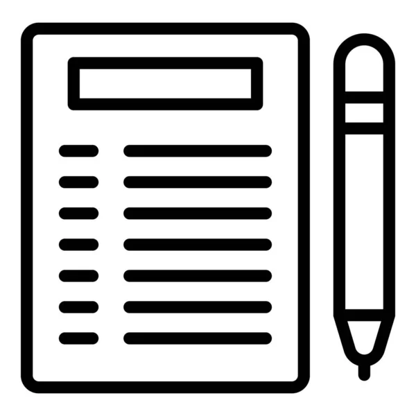 Notebook Coût Icône Contour Vecteur Une Partie Profit Conseil Client — Image vectorielle