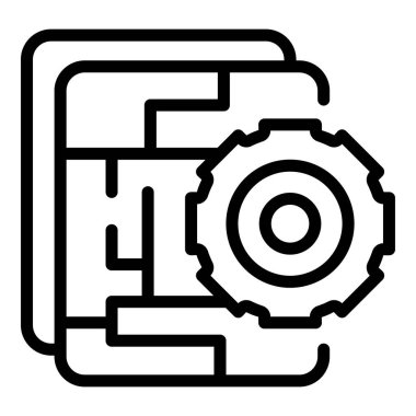 Vites ikon ana hatları vektörü. Cesaret kariyeri. Hedef belirleme