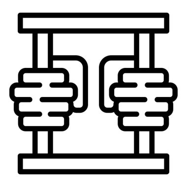 Cesaret kariyer ikonu ana hatları vektörü. İş adamları. Kahraman engeli