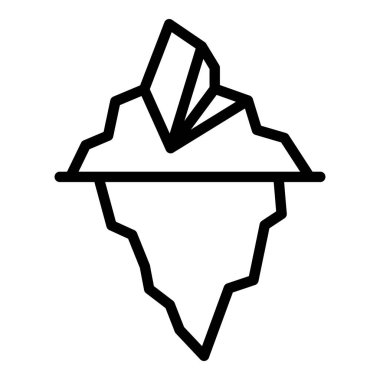 Buz dağı simgesi ana hatlarını dondur. Buzlu olsun. Su denizi