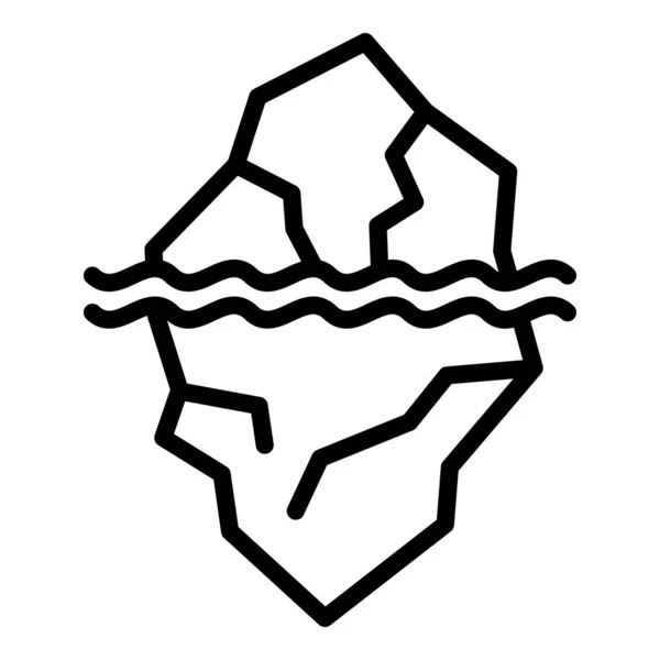 Deep Ice Mountain Icon Outline Vektor Seeberg Ozeangletscher — Stockvektor
