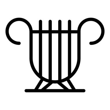 Müze arp simgesi ana hat vektörü. Sanat galerisi. Resim kültürü