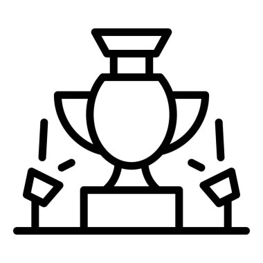 Müze ışıkları ikonu ana hat vektörü. Sanat galerisi. Kültür sanatı