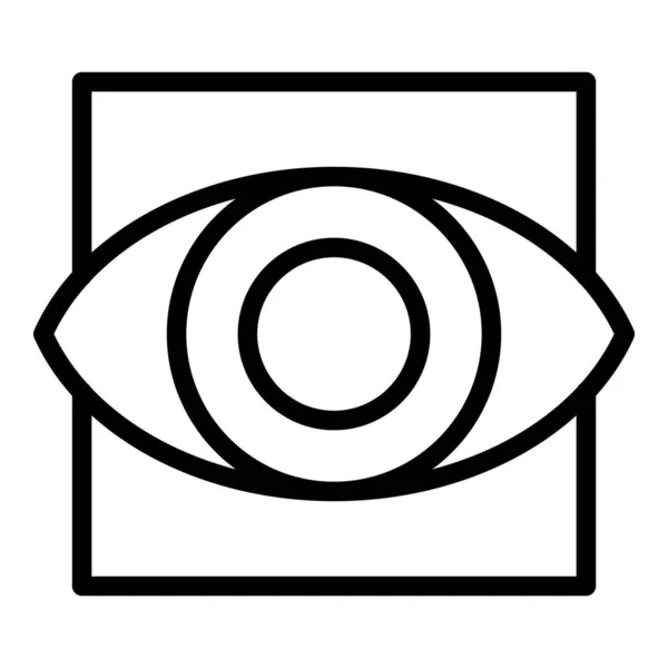 Вектор Контуру Піктограми Музею Очей Онлайн Культурне Мистецтво Галерея Людей — стоковий вектор
