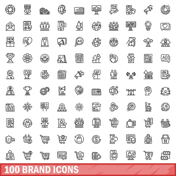 100 Marka Simgesi Beyaz Arkaplanda Izole Edilmiş 100 Marka Simgesi — Stok Vektör