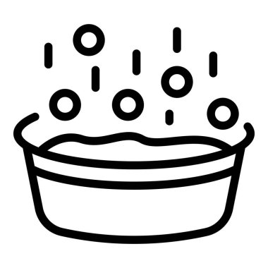 Un gıda ikonu ana hatları vektörü. Ev restoranı. Tarif defteri