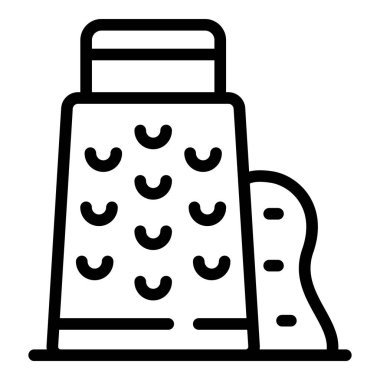 Çelik tarif aracı simgesi ana hatlı vektör. Yemek pişir. Pan sağlıklı