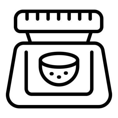 Hindistan cevizi kreması kavanozu ikon ana hatları vektörü. Doğal şampuan. Coco sütü