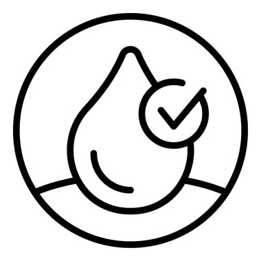 Araba antifriz ikonu ana hat vektörü. Motor soğutucusu. Su sıvısı