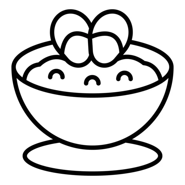 Θαλάσσια Τροφή Paella Εικονίδιο Διάνυσμα Περίγραμμα Ψαροκουζίνα Συνταγή Θαλασσινών — Διανυσματικό Αρχείο