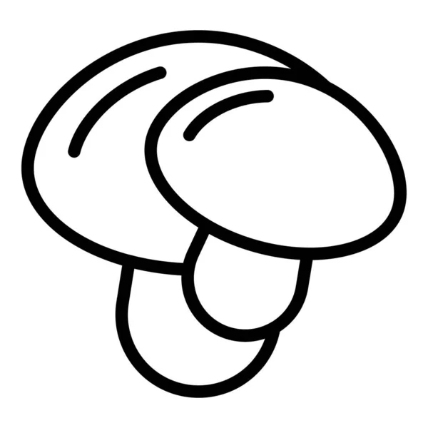 Shiitake Mantar Ikonu Ana Hatları Vektörü Yemek Mantarı Mantar Morel — Stok Vektör