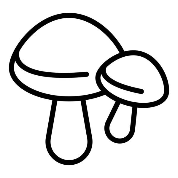 Chanterelle Mushroom Icon Outline Vector Chinese Fungi Food Shitake — Stock Vector
