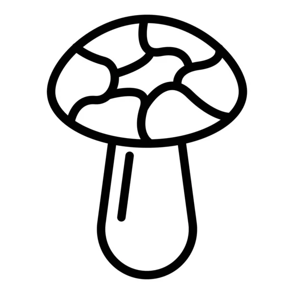 Agricultura Cogumelo Ícone Contorno Vetor Comida Merda Caroço Fungos —  Vetores de Stock