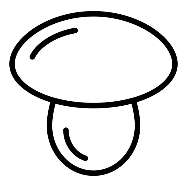 チャンピオンアイコンアウトラインベクトル キノコの食べ物 椎茸トリュフ — ストックベクタ