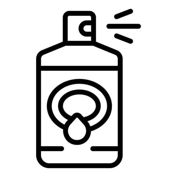 Ikona Coco Air Spray Wektor Zarysu Naturalny Kokos Krem Kosmetyczny — Wektor stockowy