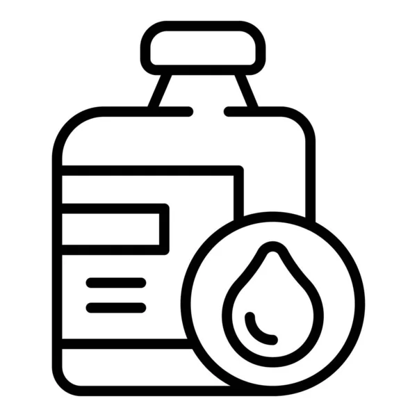 Frostschutzmittel Flaschensymbol Umrissvektor Automotor Wasserkühlung — Stockvektor