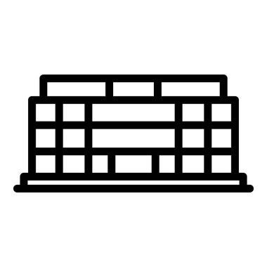 Ticari bina ikonu ana hat vektörü. Şehir merkezi. Depo merkezi