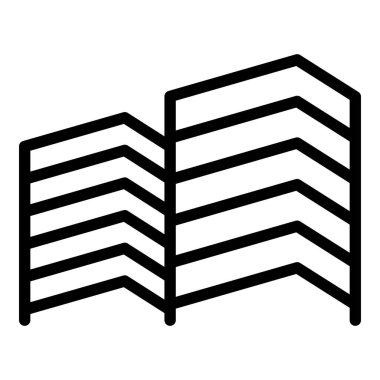 Kentsel yapı ikonu ana hat vektörü. Modern şehir. Şehir merkezi