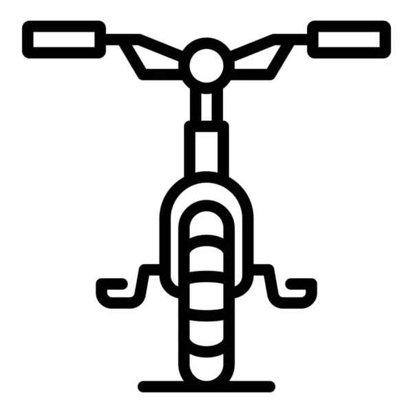Вектор Контура Иконки Детского Велосипеда Территория Цикл Парковки — стоковый вектор