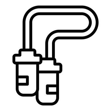 Aktif ip atlama ikonu ana hat vektörü. Antrenman oyunu. Spor salonu.