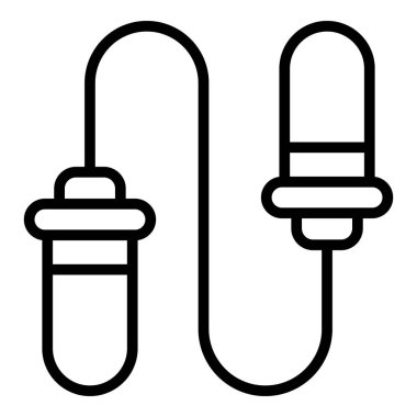 Formda kalma ikon ana hatları vektörü. Antrenman ipi. Jimnastik.