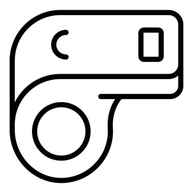 Spor düdük simgesi ana hat vektörü. Spor salonu egzersizi. Çal çocuk