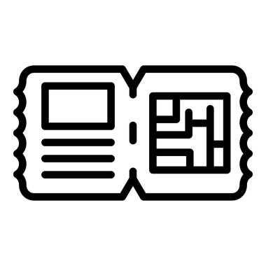 Hayvanat bahçesi ikon ana hatları vektörü. Hayvan girişi. Olayı göster