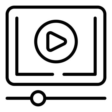 Film oyuncusu simgesi ana hatları vektörü. Film şovu. Sinema tiyatrosu