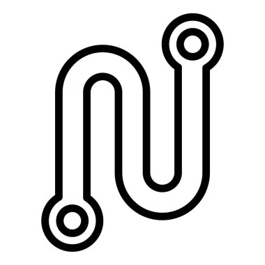 Prix yarış pisti ikonu ana hat vektörü. Yarış pisti. Başlangıç görünümü