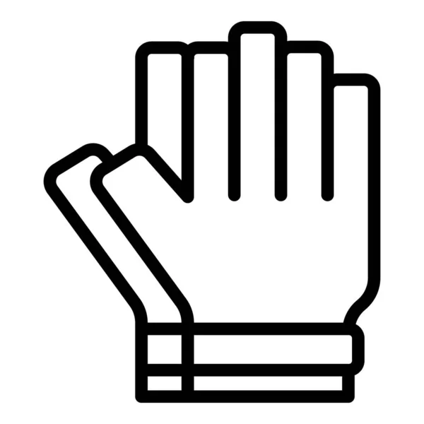 Ski Gloves Icon Outline Vector Sport Glove Hand Winter — Stock Vector