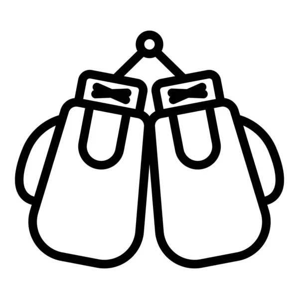 体操手套图标矢量轮廓 手套运动 冬季设备 — 图库矢量图片