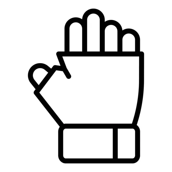织物手套图标轮廓矢量 看门的运动手套 — 图库矢量图片