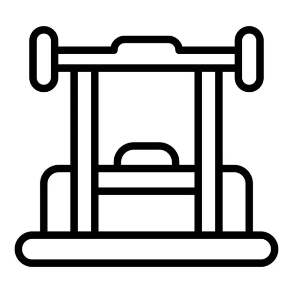 Ikona Ruchu Siłowni Zarys Wektora Ćwiczenia Fitness Trening Sportowy — Wektor stockowy