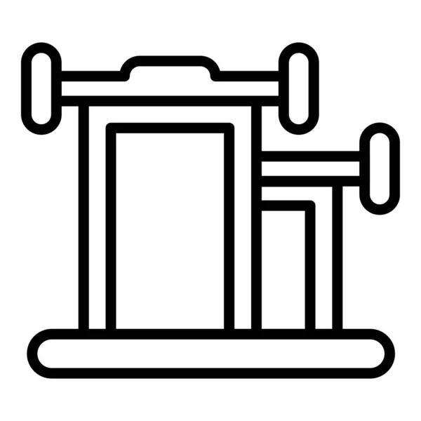 Gym Apparatuur Icoon Omtrek Vector Een Springtouw Workout Spelen — Stockvector