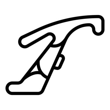 Arena yarış pisti ikonu ana hatları vektörü. Bitirmeye başla. Prix haritası