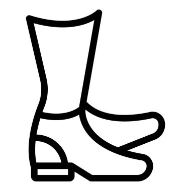 Jokey çizmeleri ikonu ana hatları vektörü. Yarış sporu. Hızlı koş.